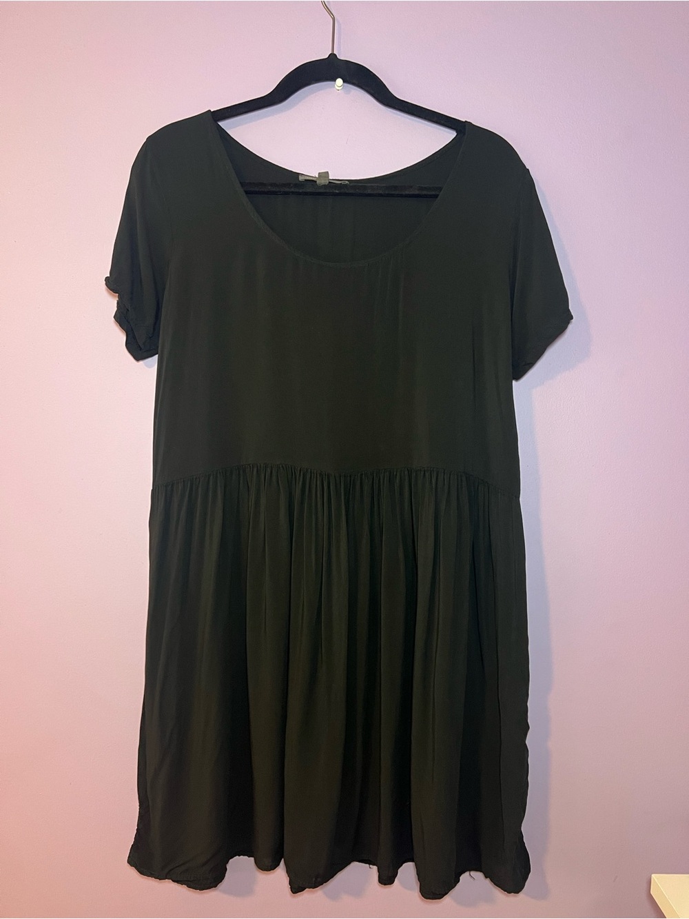 American Eagle Outfitters Scoopneck Black Babydoll Dress